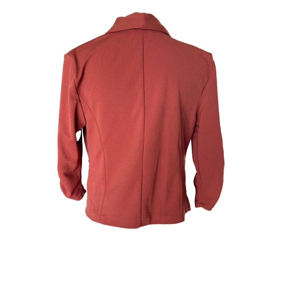 Boho Minimalist Earthy Chic – Maurice’s Rust Open Front Blazer – M - Picture 4 of 9